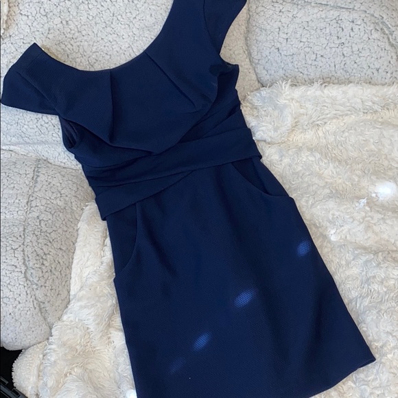 teeze me navy blue dress